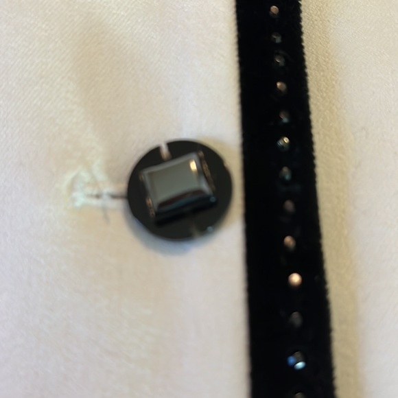 ST JOHN SPORT sz  12P Elegant Ecru Winter White Stretch Trim Gem Button NEW - Picture 16 of 16